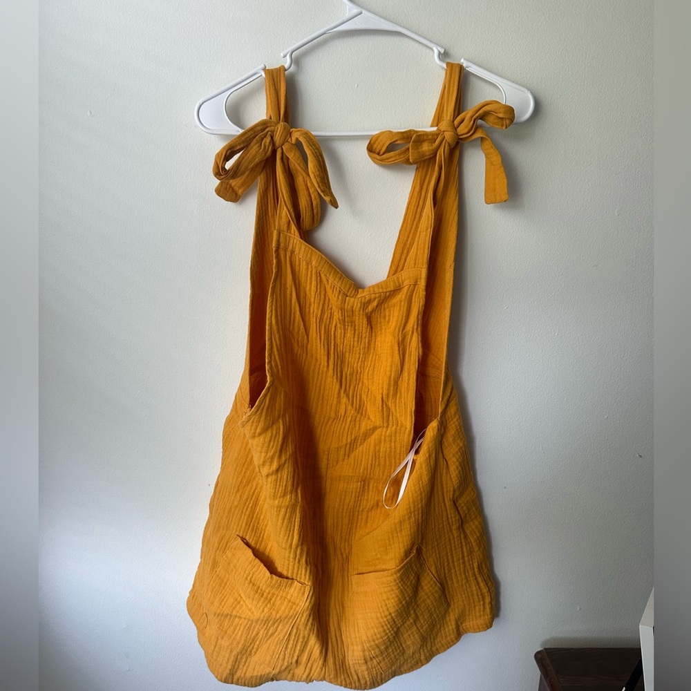 Yellow short overalls size medium from shein